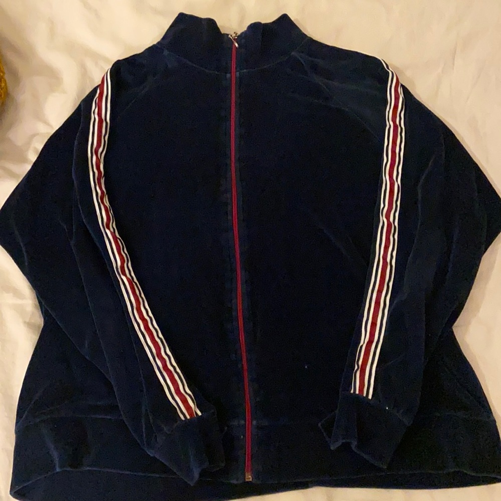 Velvet zip-up